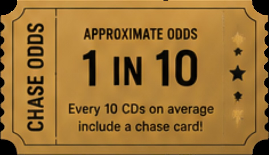 10 in 200 — 10 Red Redemptions in this release of 200 Mystery CDs.